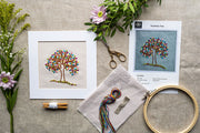 Positivity Tree Embroidery Kit on Irish Linen