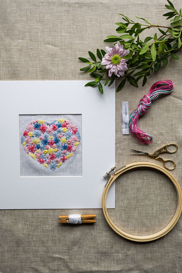 Love Heart Embroidery Kit