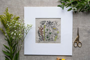 Wildflower Embroidery Kit On Irish Linen