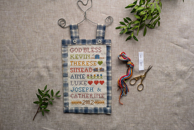 God Bless Family Names Design With Full Alphabet Cross Stitch Kit