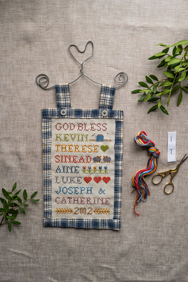 God Bless Family Names Design With Full Alphabet Cross Stitch Kit