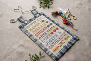 God Bless Family Names Design With Full Alphabet Cross Stitch Kit