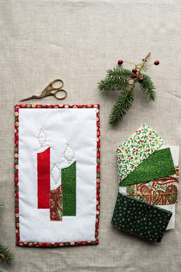 Christmas Mini Quilt - Christmas Candles