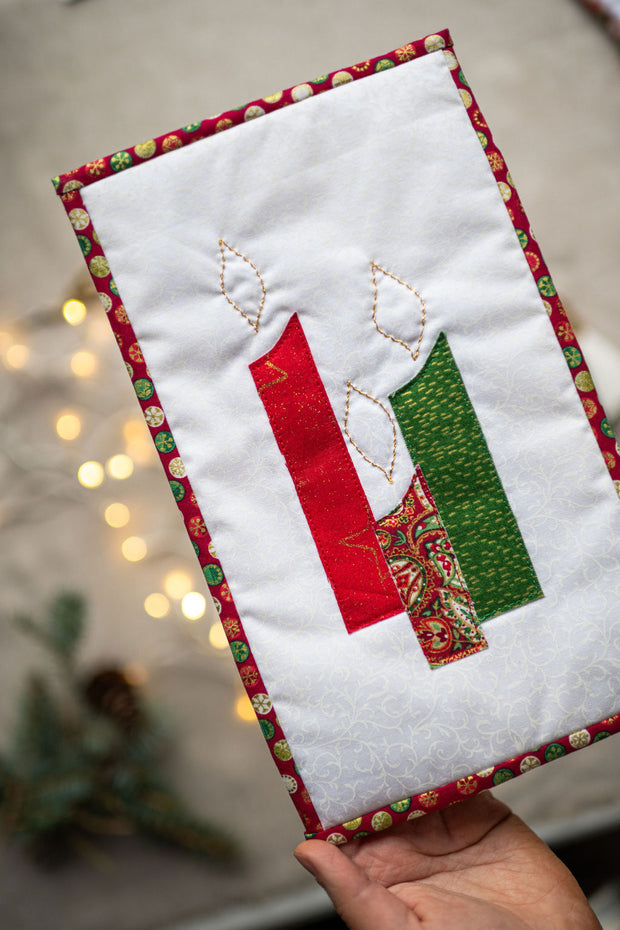 Christmas Mini Quilt - Christmas Candles