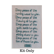 Celtic Benediction 'Deep Peace Of The Quiet Earth' Back Stitch Kit
