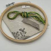Wildflower Embroidery Kit On Irish Linen