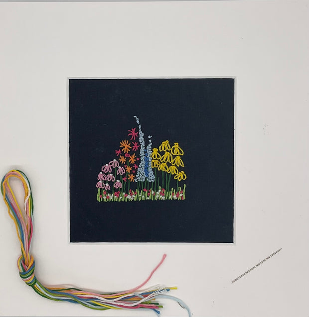 Country Garden Flower Embroidery Kit