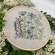 Wildflower Embroidery Kit On Irish Linen